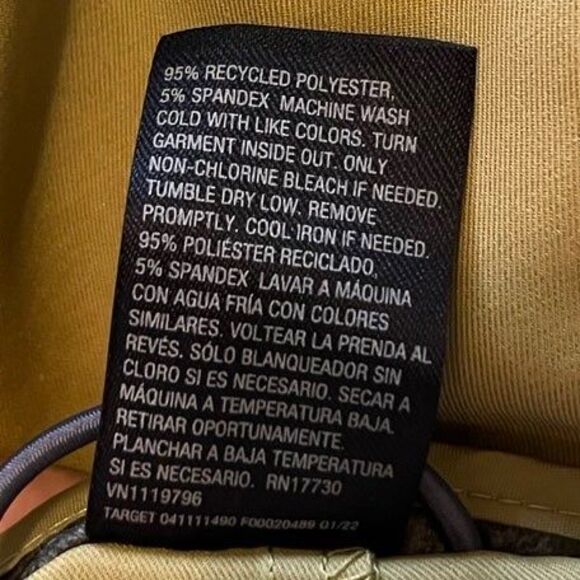 All In Motion Quick Dry Men’s Cargo Khaki Green Shorts Sz. 38 - UPF 50-UV - Picture 7 of 8